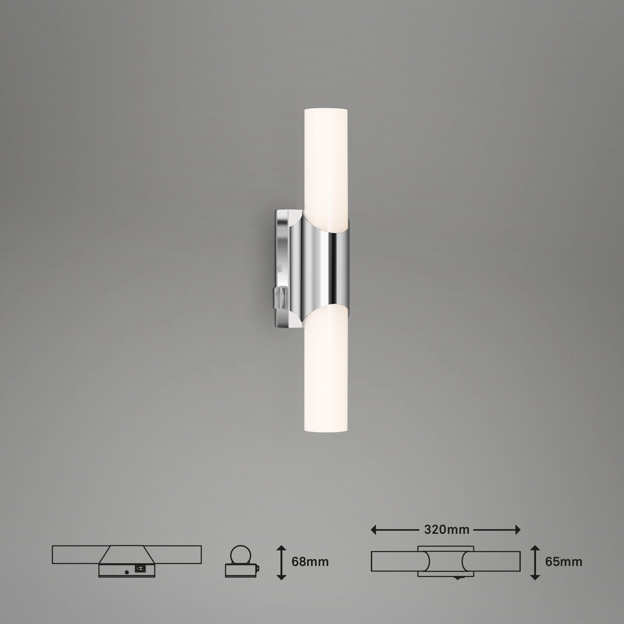 Brilo Applique LED Klak Cromo incl. 1 LED / 4'000 K / 6,5 W / 700 lm