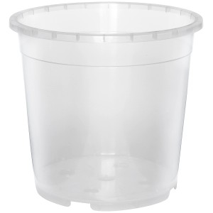 Vaso per orchidee Geli trasparente, Ø 15 cm circa, in plastica. Ideale per il controllo delle radici.