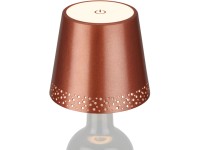 Brilo Akku-Flaschenlicht Flaska Kupfer matt LED dimmbar 3'000 K / 2,6 W / 280 lm