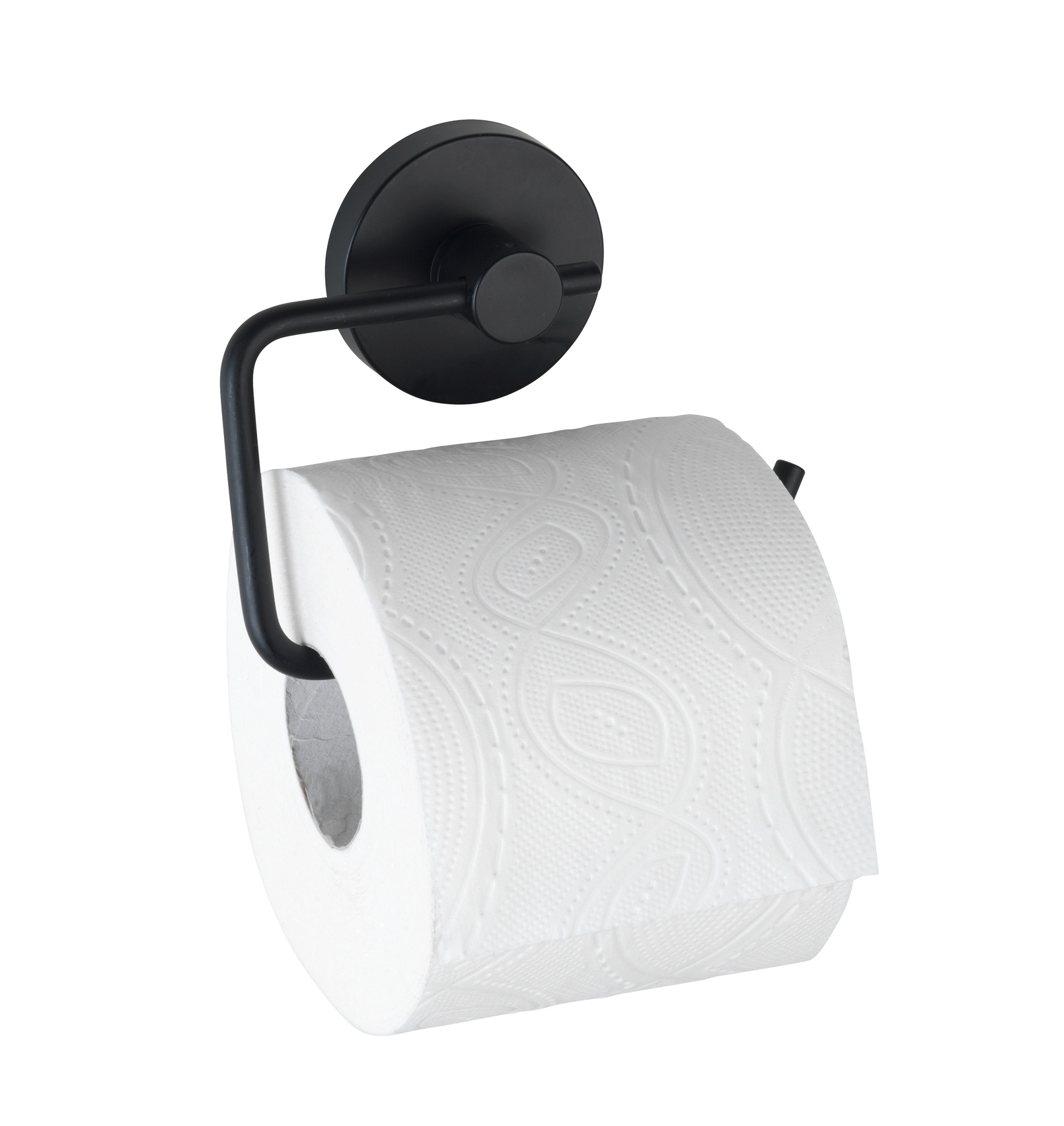 Dérouleur papier wc avec couvercle orea en acier inox - noir