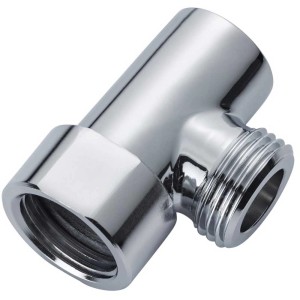 Soupape de vidange chromée Diaqua pour flexible de douche, raccord 1/2 pouce.