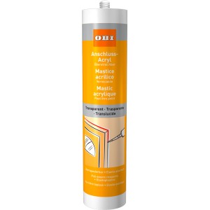 OBI Acrilico di raccordo trasparente, cartuccia da 310ml per sigillature interne.