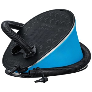 Pompa a pedale Bestway Air Step Pro, 1,6 l, blu/nero, per campeggio e tempo libero.