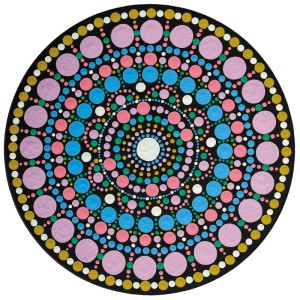 Aladine Dot Art stencil (20x20 cm) con pannello MDF per arte a puntini.
