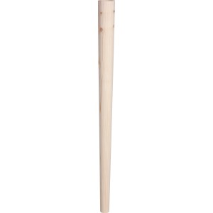 Gamba per mobili in abete rotonda, alta 730 mm. Gamba per la progettazione individuale di mobili.