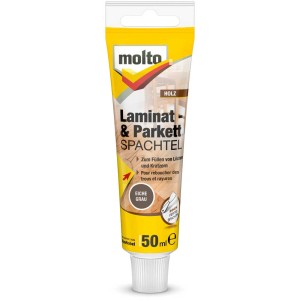 Molto Laminat- und Parkettspachtel Eiche Grau, 50ml Tube zum Ausbessern von Schäden.