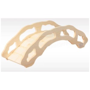 Pont en arc en bois d'épicéa Resch pour cages de rongeurs, naturel.