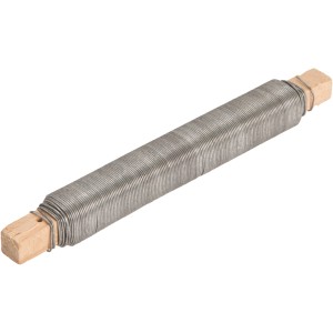 Fil de fer galvanisé Conacord, Ø 0,65 mm, 40 m, enroulé sur une pièce de bois.