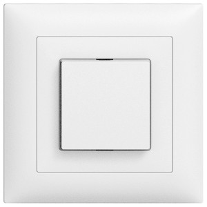 Interruttore a pulsante Feller EdizioDue Schema 6 bianco per programmi di interruttori a parete.