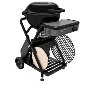 Barbecue à gaz Outdoorchef Ambri 480G EVO Plus avec sphère et base mobile.