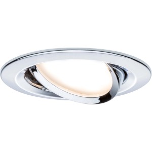 Spot encastrable LED Paulmann Premium Coin Slim, chrome, blanc chaud. Spot encastrable pour plafonds.