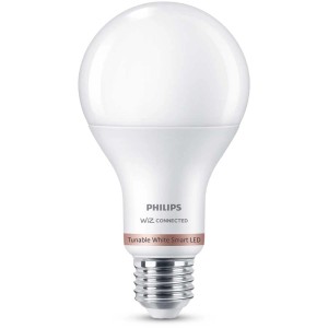 Lampadina LED Smart Philips, E27, 100W, dimmerabile, bianco regolabile.