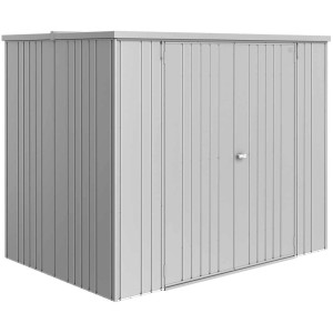 Biohort Geräteschrank Gr. 230 Large en argent métallisé. Armoire de jardin avec double porte verrouillable.