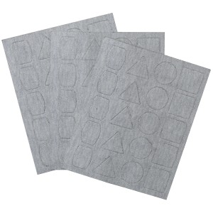 Carta vetrata Proxxon, 3 fogli grana 180 per PS13, autoadesiva, forme diverse.