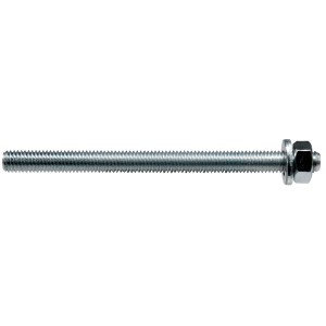Ancoraggio filettato a iniezione Fischer FIS GS M12 x 120 K, tassello con filetto, dado e rondella.