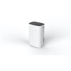 Déshumidificateur Climatech D008B-30L blanc avec minuterie, écran LED et roulettes. Idéal pour réduire l'humidité.