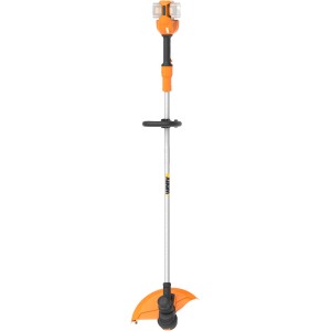 Coupe-bordure sans fil Worx WG183E.9, 40V (2x20V), largeur de coupe 33cm, orange, avec poignée réglable.