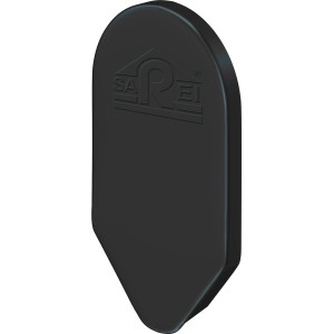 Copertura terminale per bordi tetto in alluminio antracite, 160x92x10 mm, per una finitura pulita.