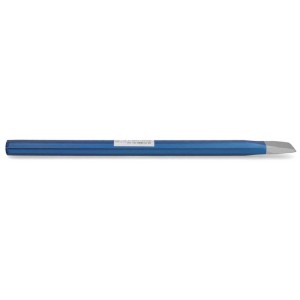 Scalpello piatto blu, 18 x 350 mm, in acciaio robusto per lavori di scalpellatura.
