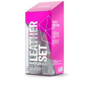 Gyeon Kit d'entretien du cuir Q²M LeatherSet Natural 200 ml en boîte. Entretien auto pour cuir.