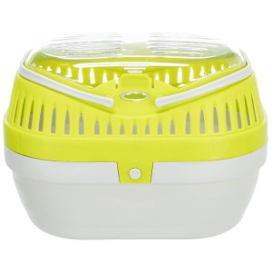 Trixie Cage de transport Pico, 30x21x23cm, plastique vert et blanc pour petits animaux.