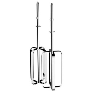 Due fruste cromate per sbattitore Dualit, accessori per mixer e frullatori ad immersione.