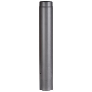 Tuyau de poêle Firefix gris foncé (Ø 150 mm) avec trappe de visite pour poêles.
