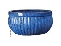 Deroma Pflanzschale Acapulco Terrakotta glasiert Blau Ø 37 cm / Höhe 18 cm