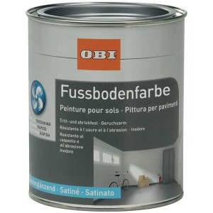 OBI Fussbodenfarbe blaugrau, 2,5 l, seidenglänzend. Farbe für Boden im Innen- und Aussenbereich.