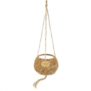 Cesto sospeso Kokodama, Ø 12 cm, in fibra di cocco per piante da interno.