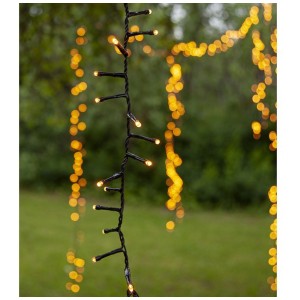 Catena luminosa a LED Star Trading, nera, con 540 LED bianco caldo per esterni.