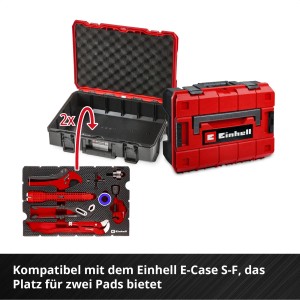 Einhell Tool Pad Plomberie E-Case, 8 pièces, avec boîte à outils et outils pour installations sanitaires.