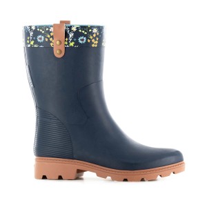 Stivaletti blu Blackfox Adelia taglia 36 con motivo floreale per giardinaggio.