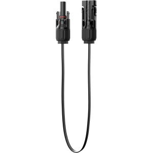 Cavo piatto solare EcoFlow MC4, 0,5 m, nero per impianti solari. Design piatto per una facile installazione.