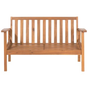 Banc 2 places en acacia marron clair, faisant partie de l'ensemble lounge Beliani Manila.