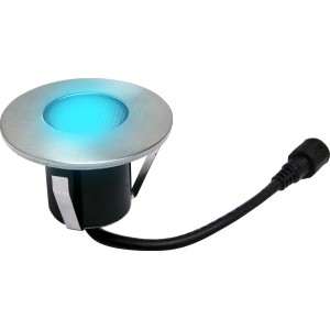 Faretto da incasso set da 3 blu, 6cm, 1.2W per sistemi di illuminazione esterna.