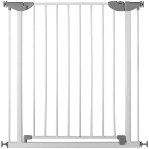 Reer Klemmgitter Basic, weiß/hellgrau, 72x78x4 cm, für Tür oder Treppe. Kindersicherung.