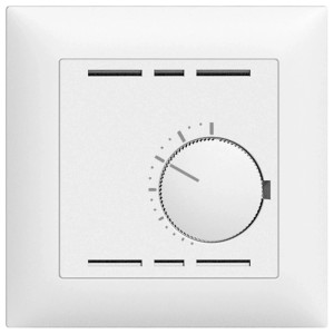 Termostato ambiente da incasso Feller EdizioDue Bianco per montaggio a parete.