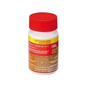 Pasta saldante forte Rothenberger Industrial LP 5, barattolo da 160g con coperchio rosso.