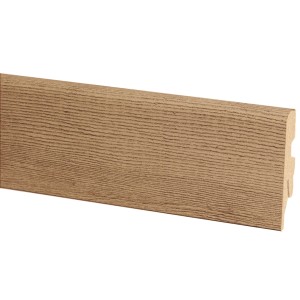 Plinthe Walnut Tobacco, hauteur 60 mm, pour fixation murale avec clips.