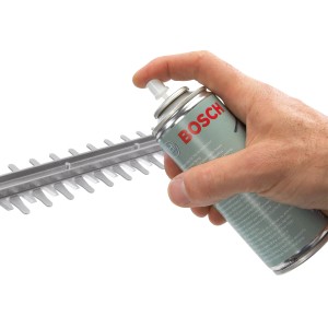 Applicazione: lo spray di manutenzione Bosch per cesoie elettriche (250ml) protegge da corrosione e usura.