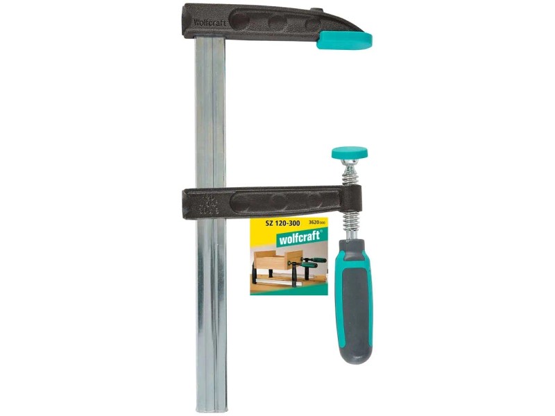 Morsetto A Vite Wolfcraft PRO 400 - 300 Mm, Forza Di Serraggio 400 Kg Per Legno E Mobili - Foto 6