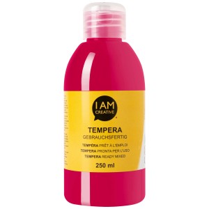 I Am Creative Temperafarbe Magenta, 250ml Flasche. Gebrauchsfertige Acrylfarbe für Künstler.