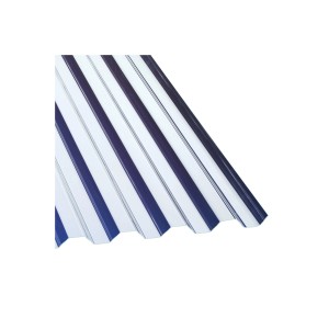 Lastra trapezoidale in acrilico trasparente, spessore 1,5 mm, per coperture in plastica. Traslucida e resistente agli agenti atmosferici.