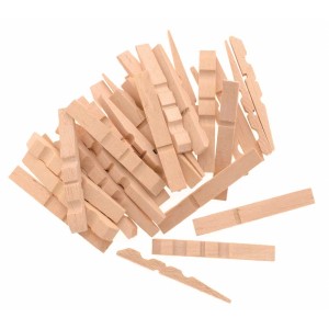 Holzwäscheklammern, 72mm, 100 Stück, zum Basteln und Dekorieren.