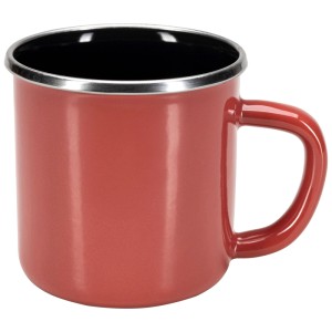 Tazza smaltata Nouvel® Rose Garden, rosa, 4 dl, ideale per campeggio e outdoor.