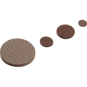 Jeu de patins en feutre marron, 131 pièces, pour meubles et protection des surfaces.