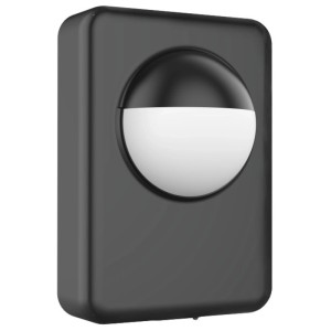 Rilevatore di movimento a batteria Schönenberger 24V nero per sistemi di illuminazione esterna.