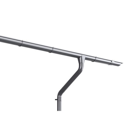 Set grondaie zincate 2 x 4,5 m