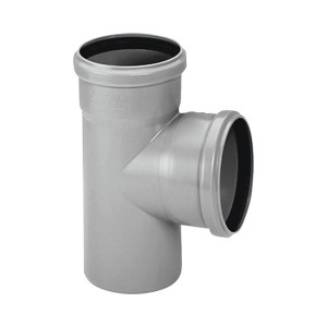 Marley HTEA Dérivation simple 87° DN 50/50, raccord de tuyau d'évacuation en plastique.